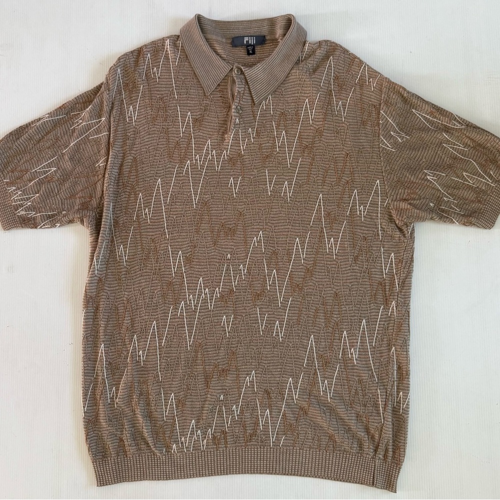 Vintage Fiji Men’s Polo Shirt‎ Size XL Made In Italy Coogi Style